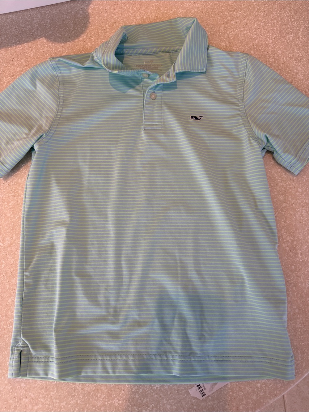 Vineyard Vines Light Aqua Striped Polo